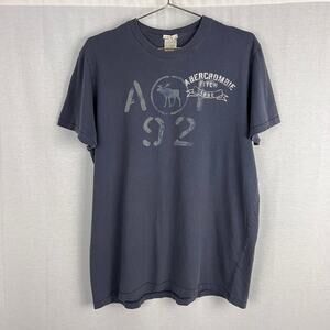 Y2K Abercrombie and Fitch Vintage Tee Mens Muscle Fit Logo Graphic Shirt Preppy